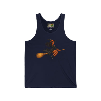 Velvet Vex Unisex Jersey Tank Top by CreepyCrafts.boo
