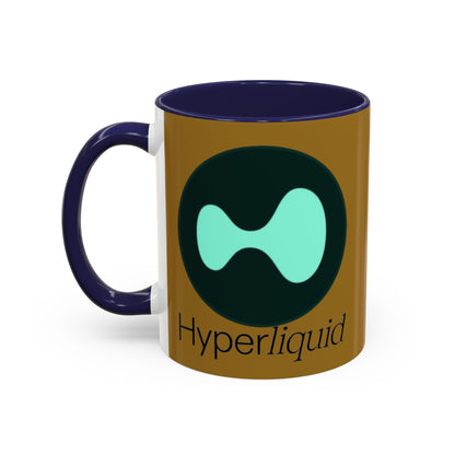Hyperliquid Black font Brown Accent Mug by cypherpunkgear.com
