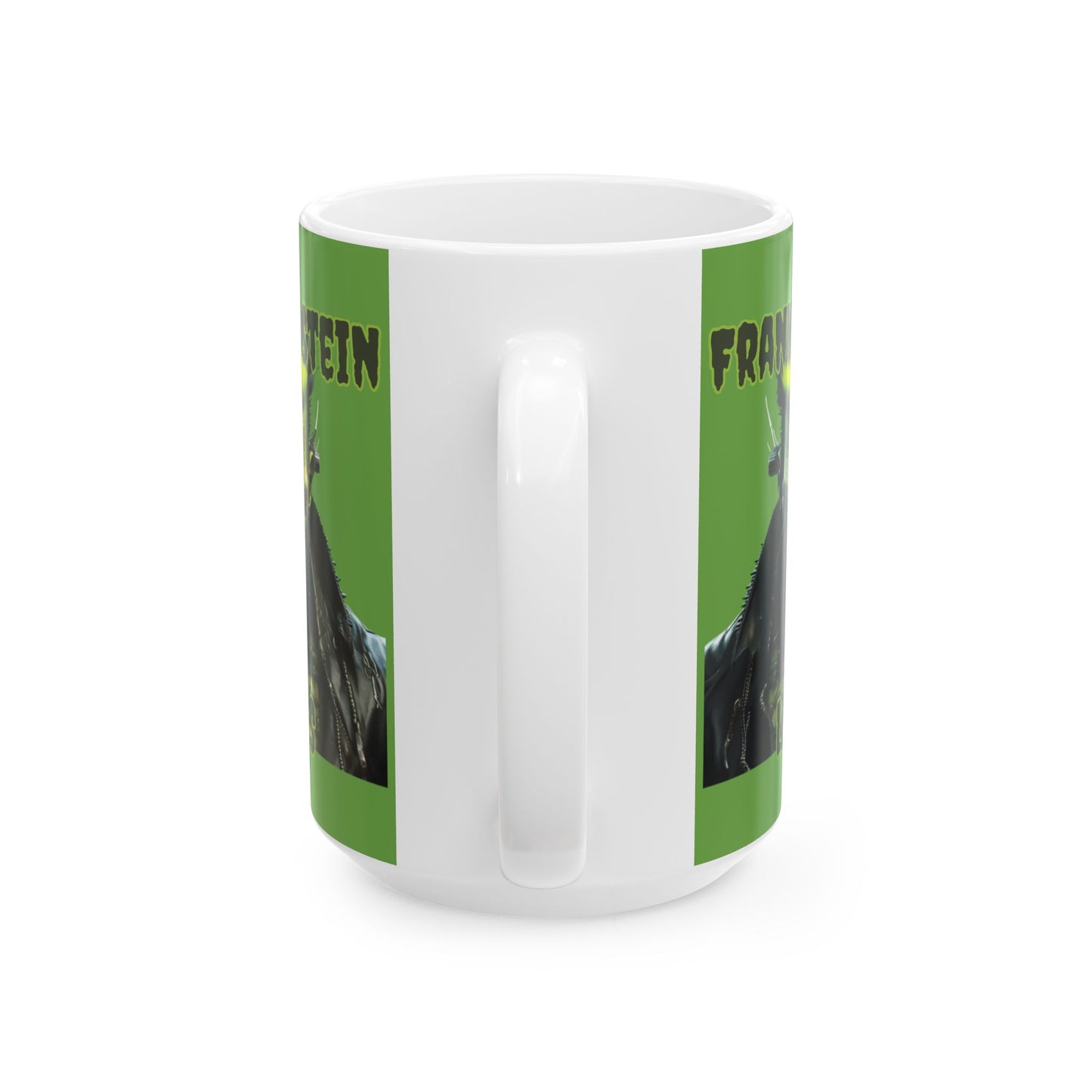 Frankenstein Lives Green Mug by cypherpunkgear