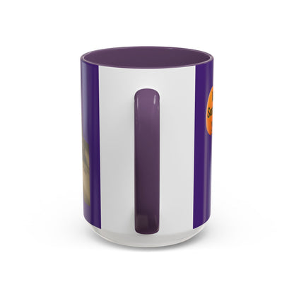 Is it Samhain yet? Skeleton's Pumpkin Purple Accent Mug by CreepyCrafts.boo