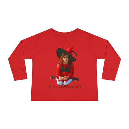 Is it Halloween yet? Toddler Long Sleeve Tee by CreepyCrafts.boo