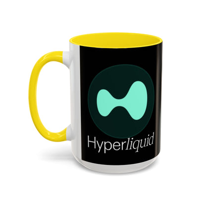 Hyperliquid White font Black Accent Mug by cypherpunkgear.com