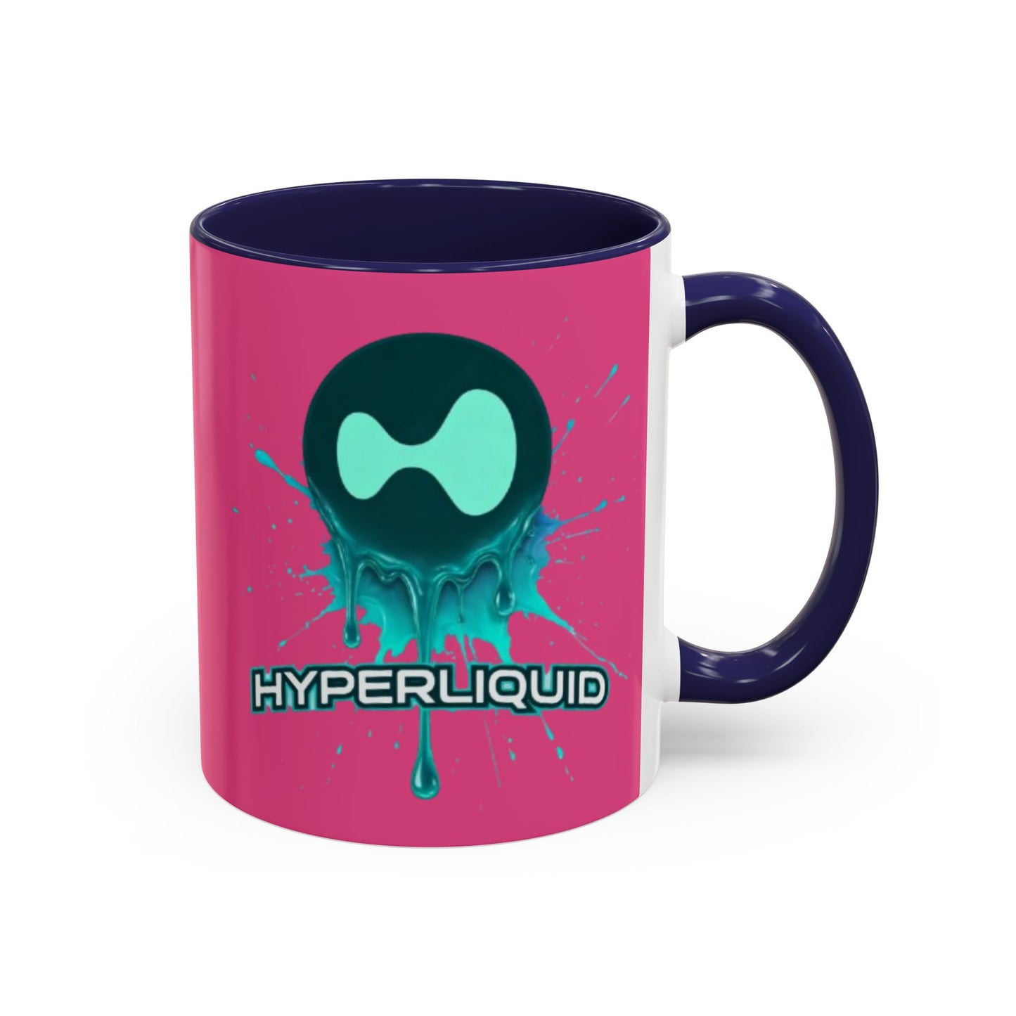 HYPE Drip Pink Accent Mug by cypherpunkgear.com
