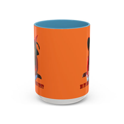 Is it Halloween yet? Orange Accent Mug by CreepyCrafts.boo