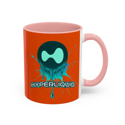 HYPE Drip Orange Accent Mug by cypherpunkgear.com