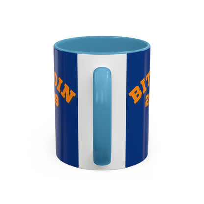 Bitcoin 2009 Dark Blue Accent Mug by cypherpunkgear.com