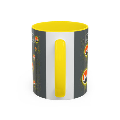 Monero (XMR) don't assume your freedoms are assured Grey Accent Mug by cypherpunkgear.com