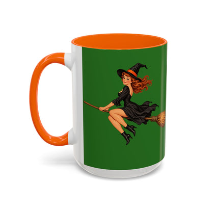 Hazel Hex Green Accent Mug by CreepyCrafts.boo