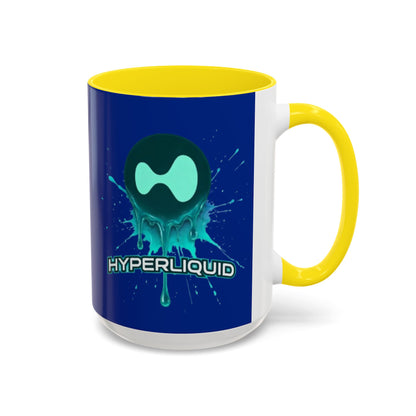 HYPE Drip Blue Accent Mug by cypherpunkgear.com