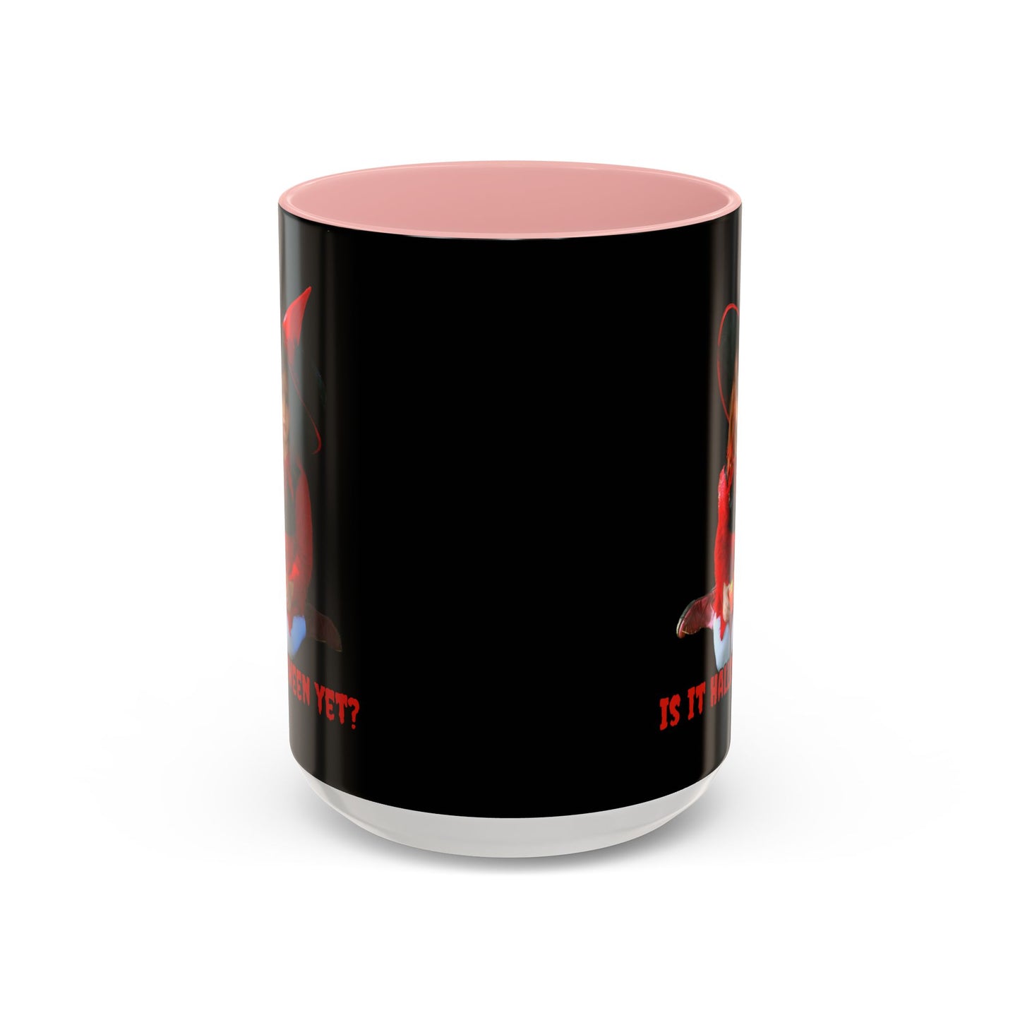 Is it Halloween yet? Black Accent Mug by CreepyCrafts.boo