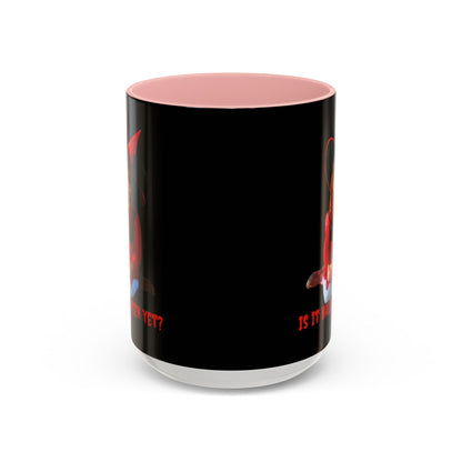 Is it Halloween yet? Black Accent Mug by CreepyCrafts.boo