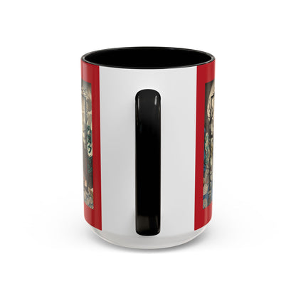 Yōkai Happy Halloween Red Accent Mug by CreepyCrafts.boo