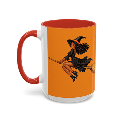 Velvet Vex Orange Accent Mug by CreepyCrafts.boo