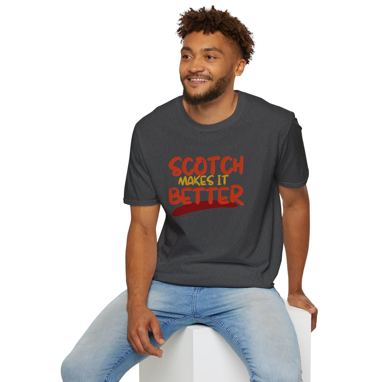 Scotch makes it better Dark colors Unisex T-Shirt by cypherpunkgear.com
