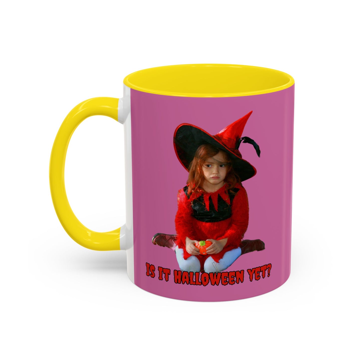 Is it Halloween yet? Pink Accent Mug by CreepyCrafts.boo