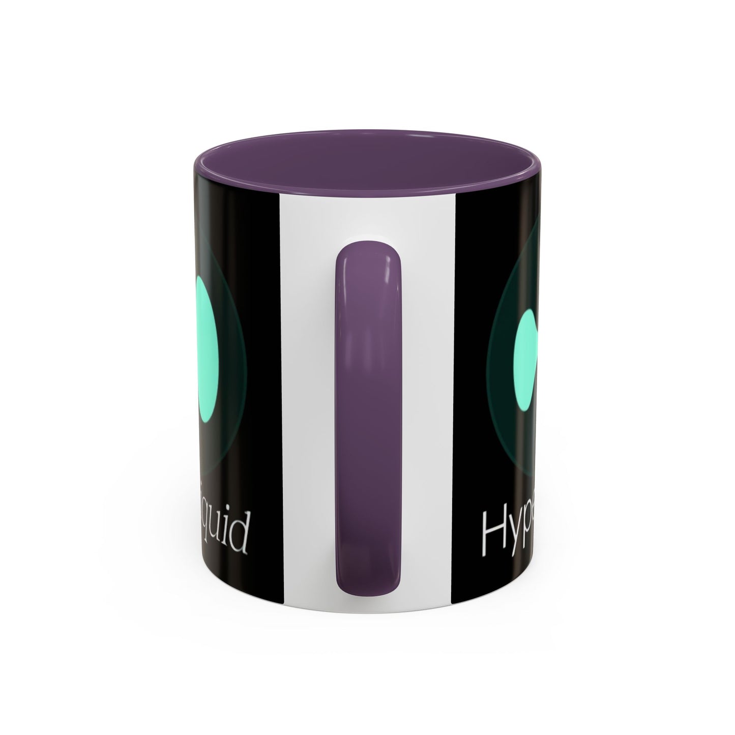 Hyperliquid White font Black Accent Mug by cypherpunkgear.com