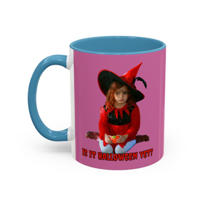 Is it Halloween yet? Pink Accent Mug by CreepyCrafts.boo