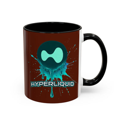 HYPE Drip Brown Accent Mug by cypherpunkgear.com
