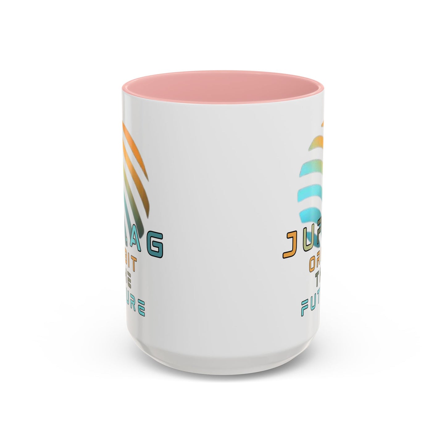 Jupiter (JUP) Orbit the Future White Accent Mug by cypherpunkgear.com