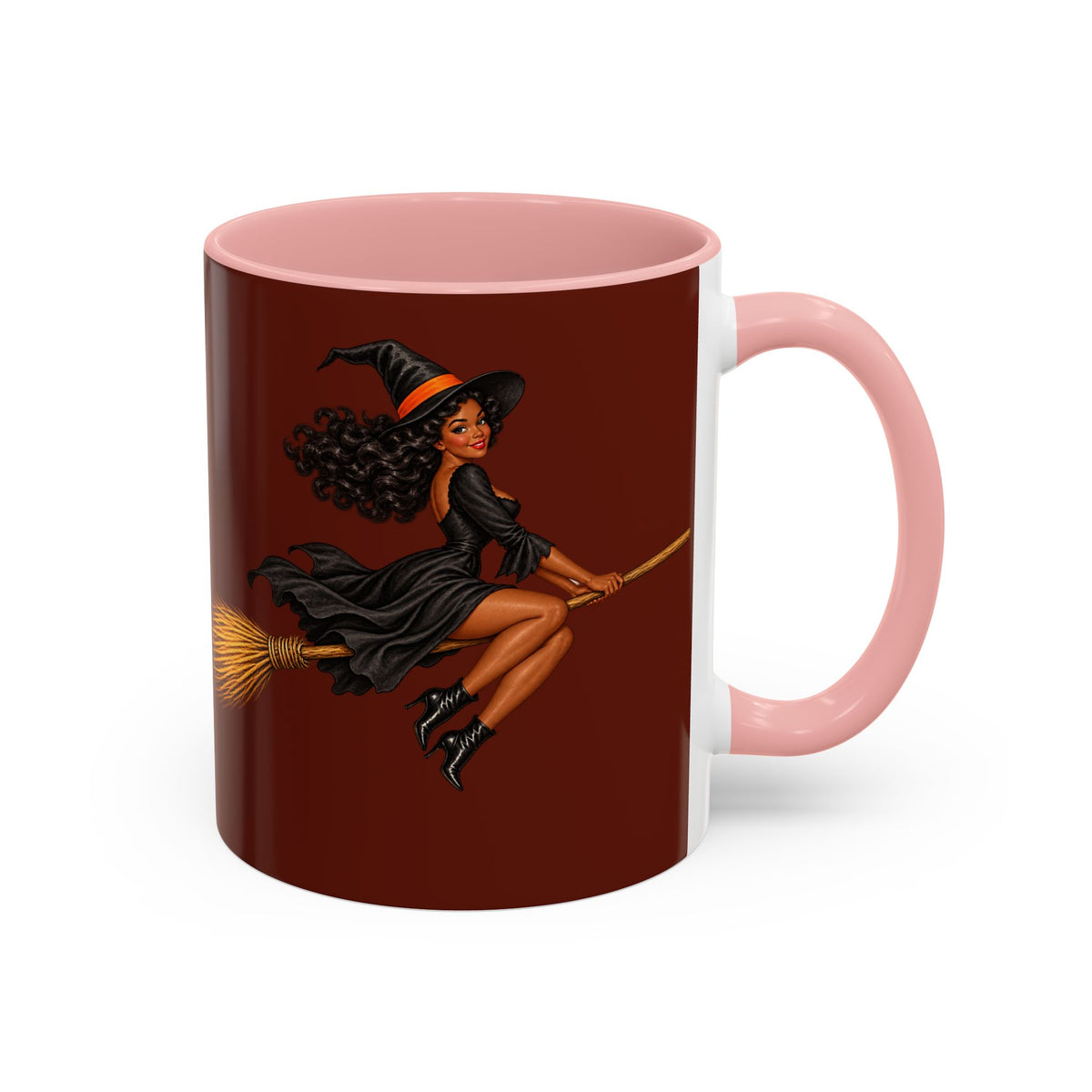 Velvet Vex Brown Accent Mug by CreepyCrafts.boo