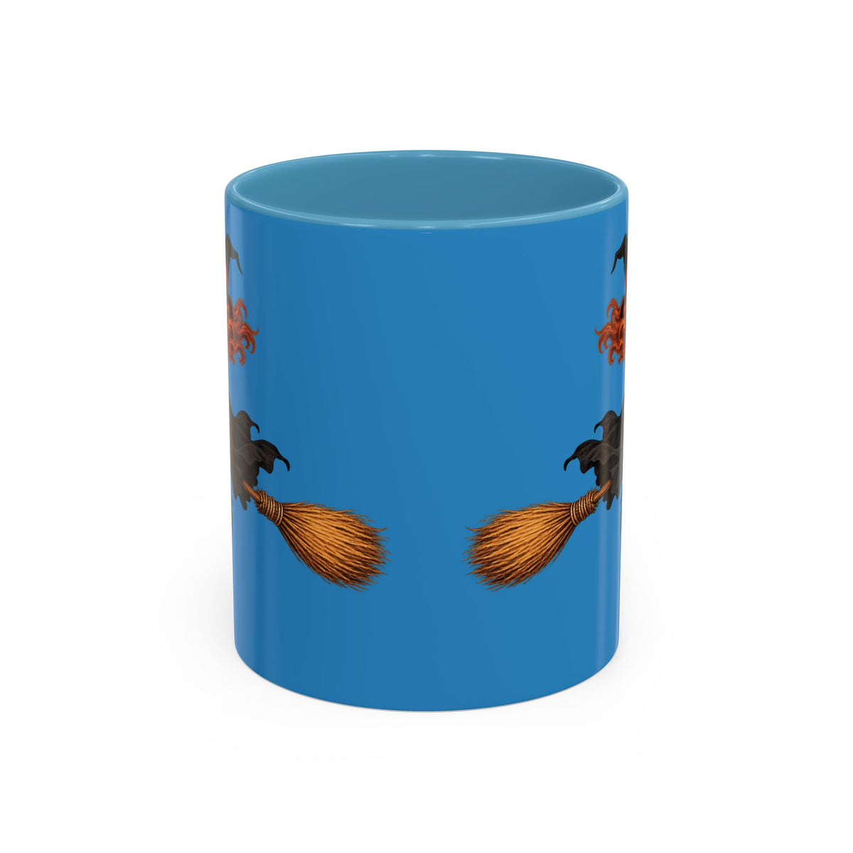 Hazel Hex Blue Accent Mug by CreepyCrafts.boo