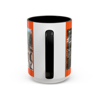 2-sided, Scabby Road Orange Accent Mug by CreepyCrafts.boo