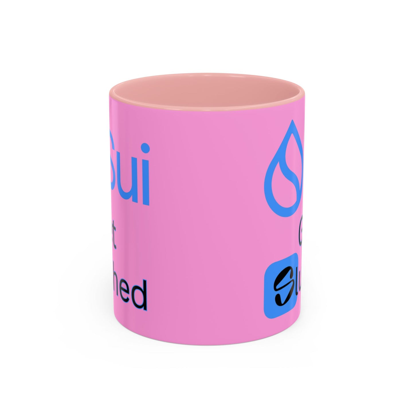 Sui: Get Slushed Pink Accent Mug by cypherpunkgear.com