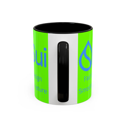 SUI Green Accent Mug by cypherpunkgear.com