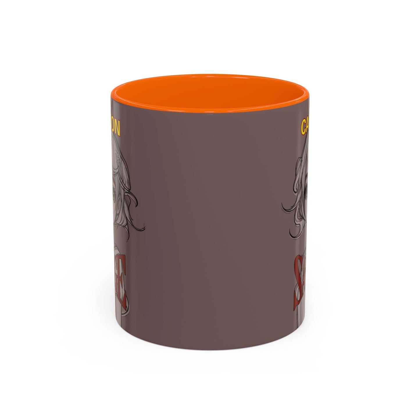 Caution, Savage Grey Accent Mug by cypherpunkgear.com