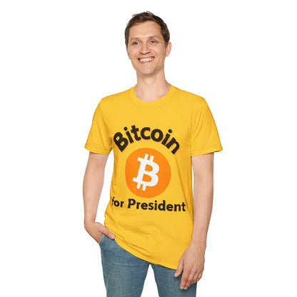 Bitcoin (BTC) for President LTcolors Unisex T-Shirt by cypherpunkgear