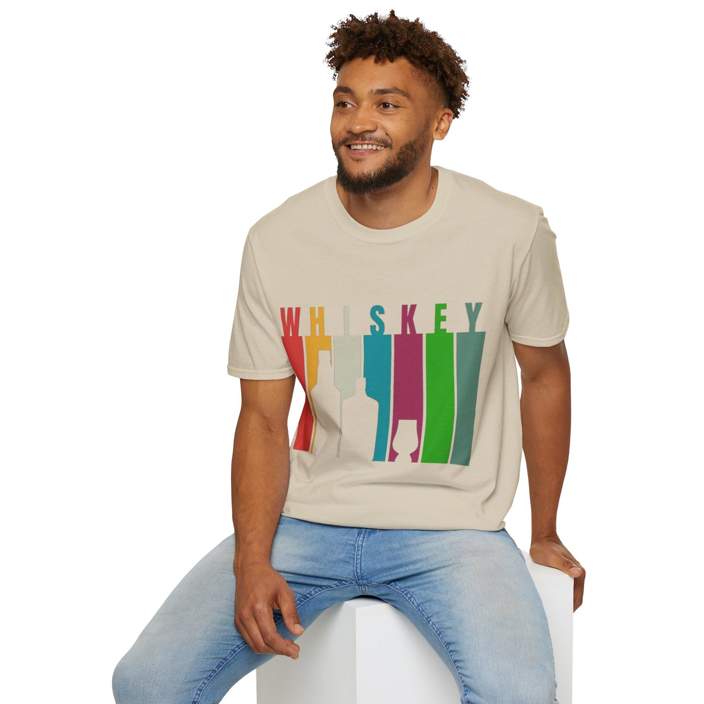 Whiskey spelled with an 'e' Light colors Unisex T-Shirt by cypherpunkgear.com