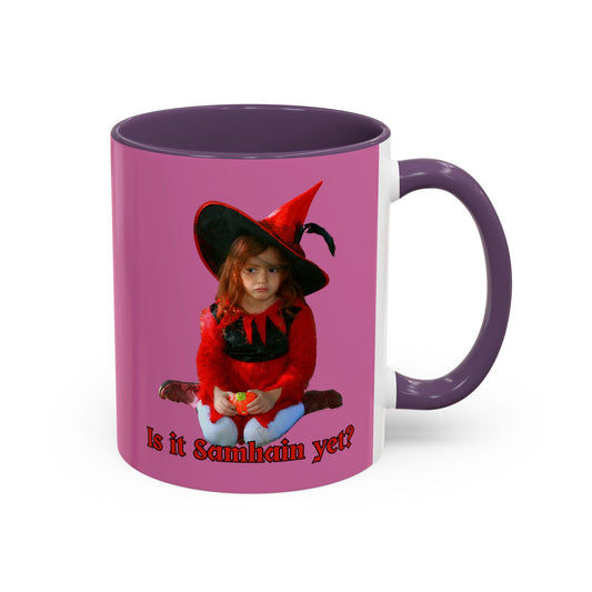 Is it Samhain yet? Pink Accent Mug by CreepyCrafts.boo