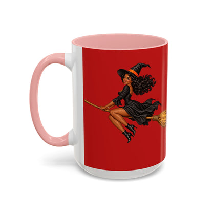 Velvet Vex Red Accent Mug by CreepyCrafts.boo