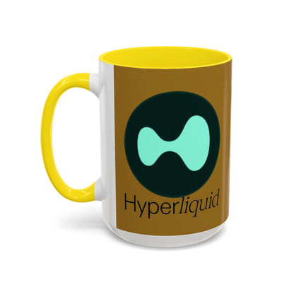 Hyperliquid Black font Brown Accent Mug by cypherpunkgear.com