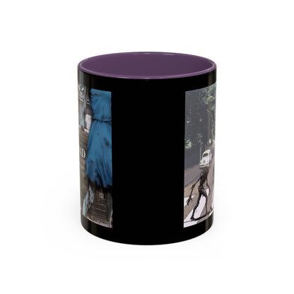 2-sided, Scabby Road Black Accent Mug by CreepyCrafts.boo