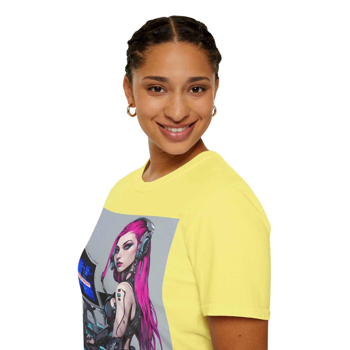 Netrunner Cyberpunk Light colors Unisex T-Shirt by cypherpunkgear.com