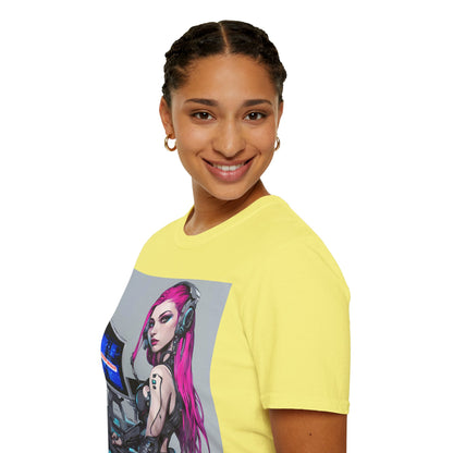 Netrunner Cyberpunk Light colors Unisex T-Shirt by cypherpunkgear.com