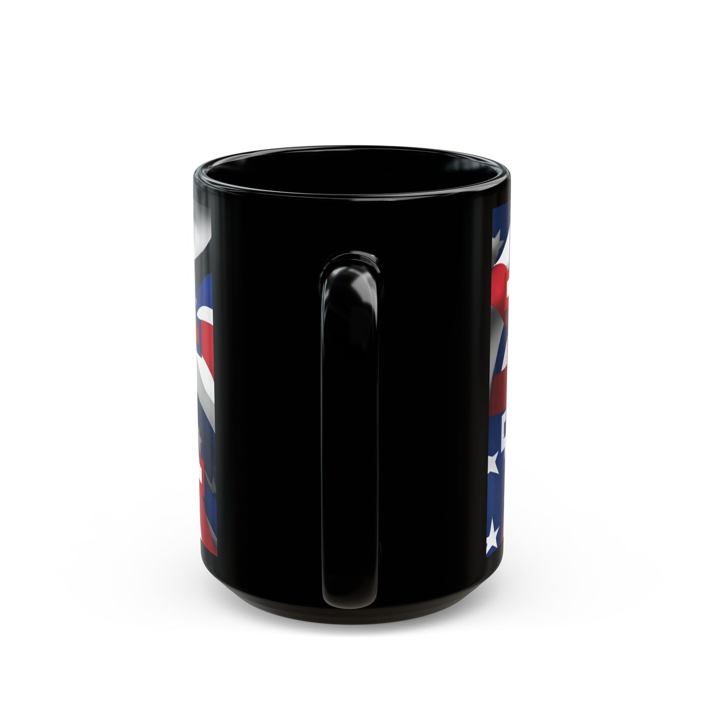 USA! USA! USA White font Patriot Black Mug by cypherpunkgear.com