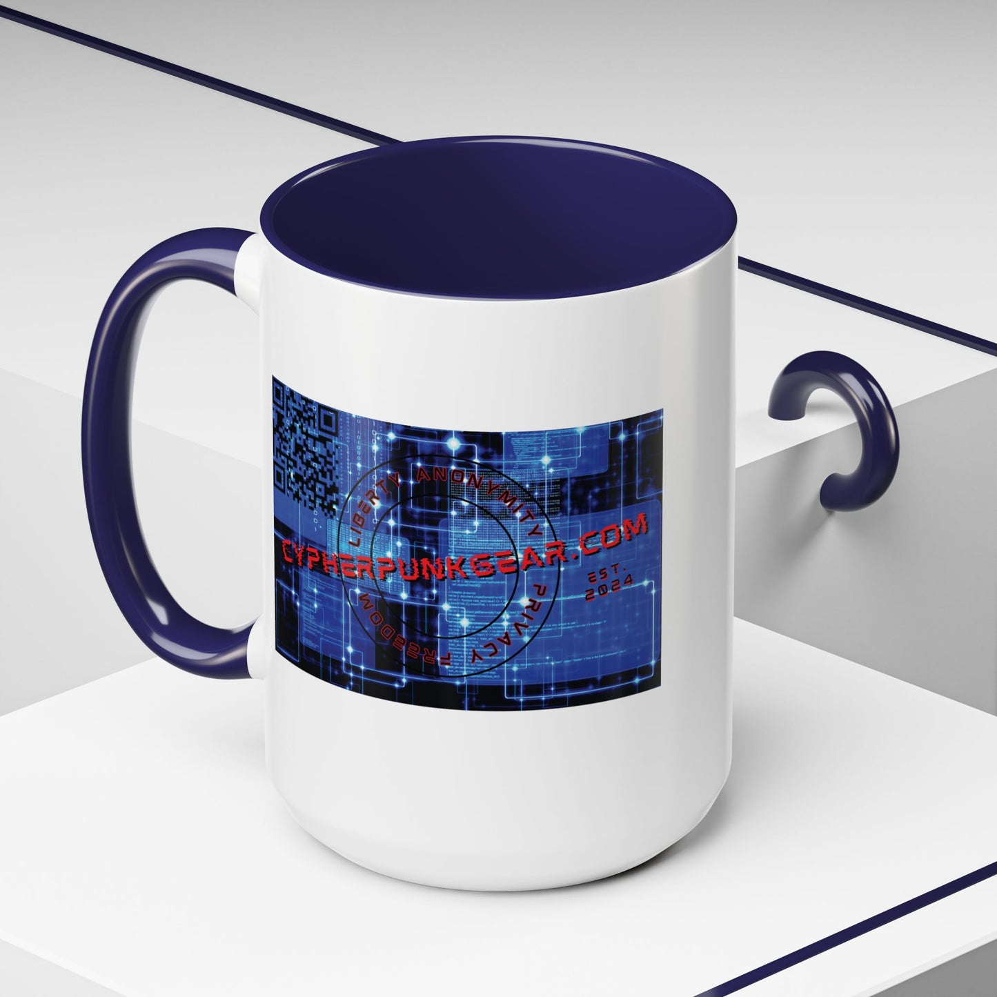 ¡Cypherpunkgear por cypherpunkgear! Taza de café decorativa (11, 15 oz)