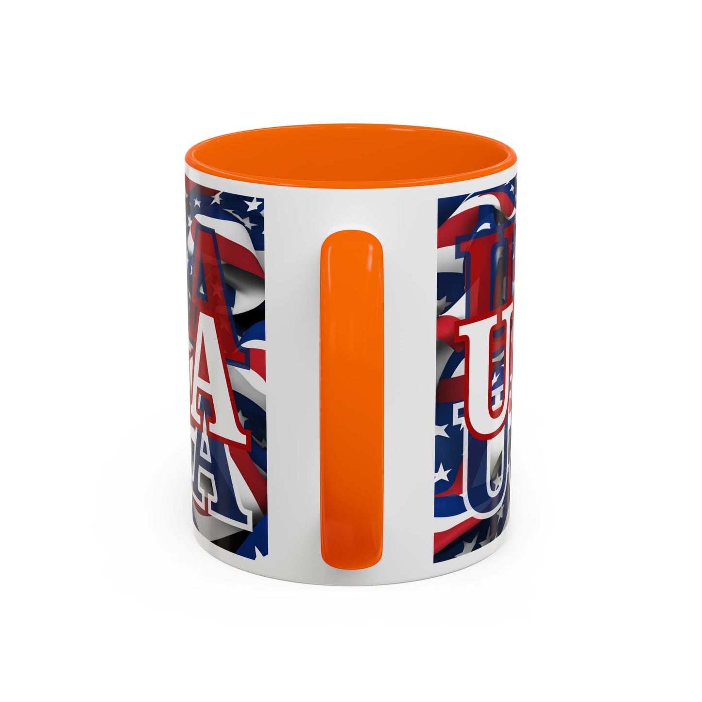 USA White font Center Patriot Accent Mug by cypherpunkgear.com