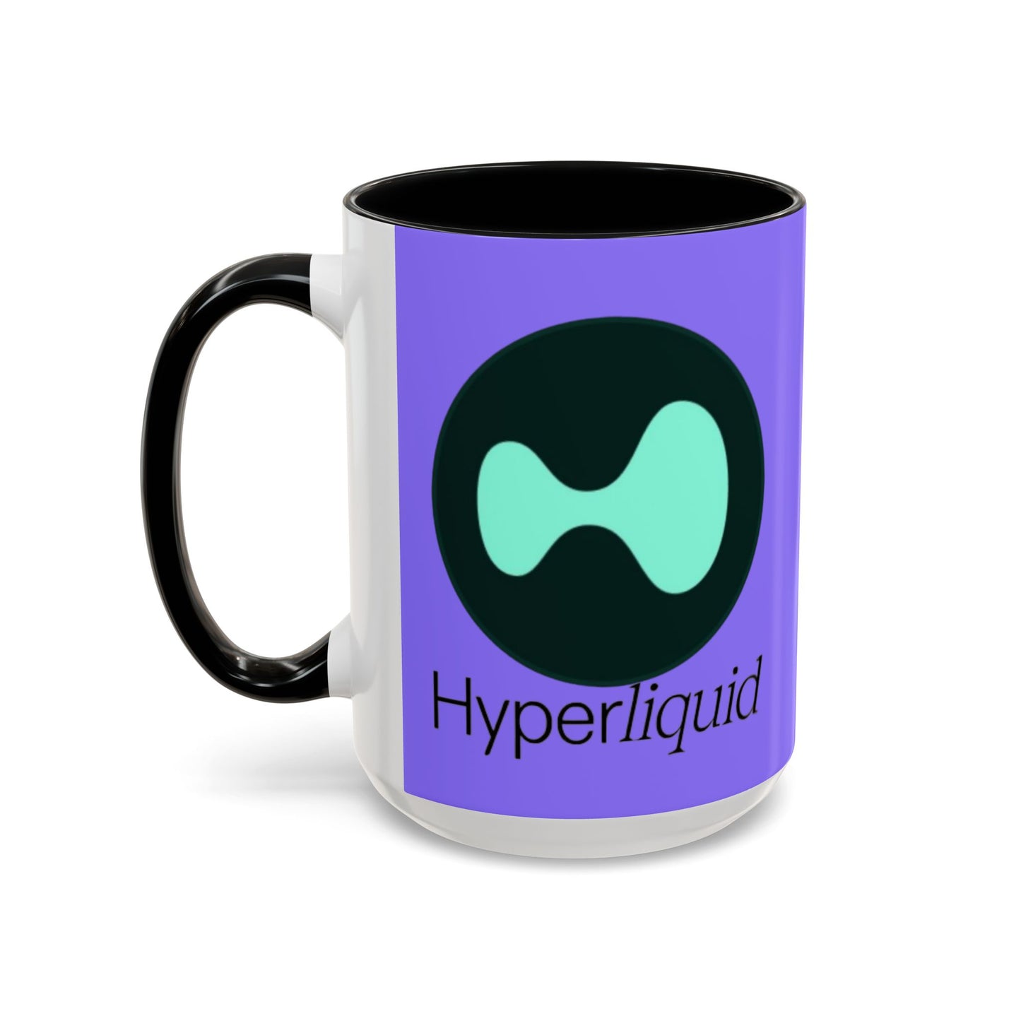 Hyperliquid Black font Light Purple Accent Mug by cypherpunkgear.com