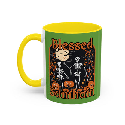 Spooktacular Skeletons of Samhain Accent Mug by CreepyCrafts.boo