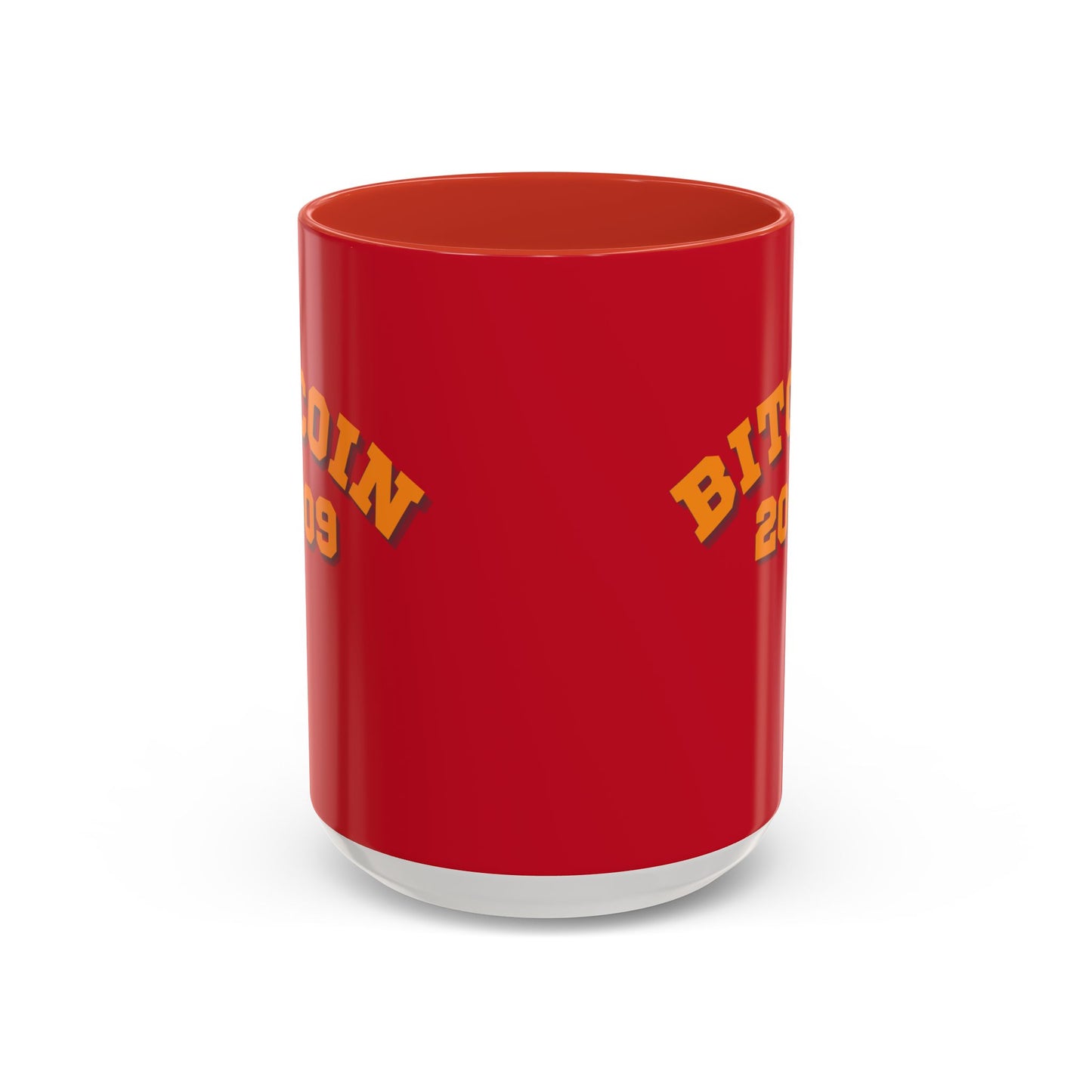 Bitcoin 2009 Red Accent Mug by cypherpunkgear.com