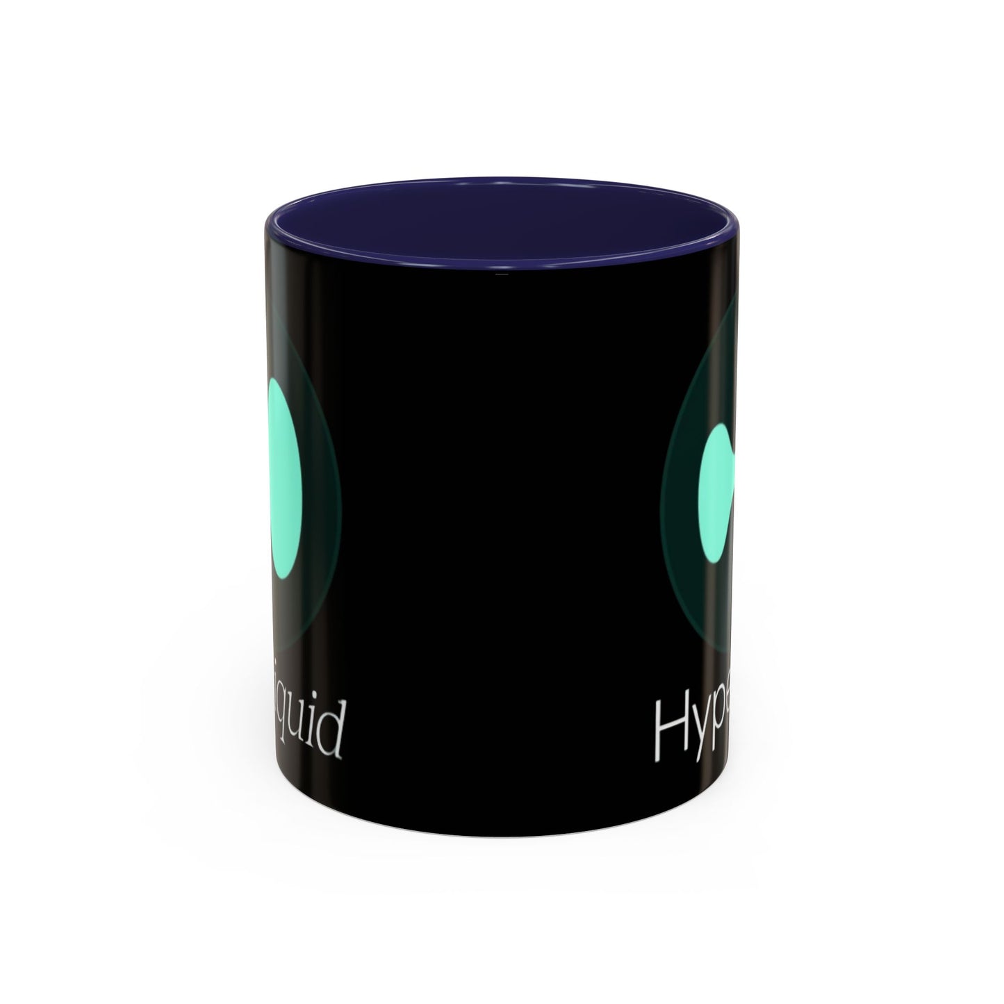 Hyperliquid White font Black Accent Mug by cypherpunkgear.com