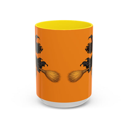 Velvet Vex Orange Accent Mug by CreepyCrafts.boo