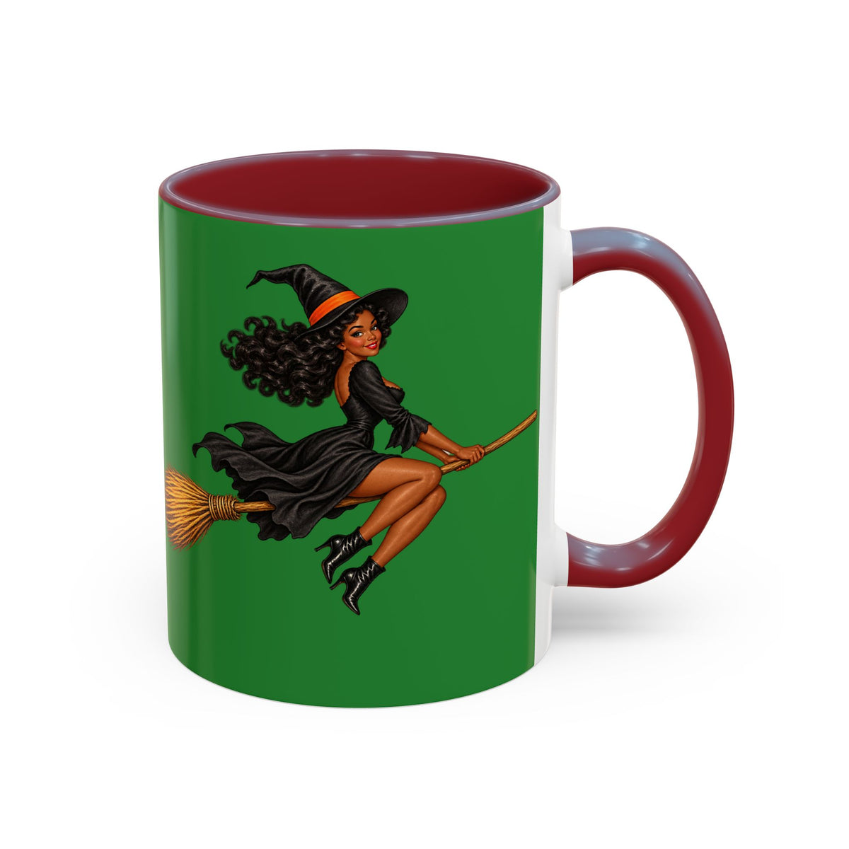 Velvet Vex Green Accent Mug by CreepyCrafts.boo