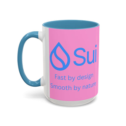 SUI Pink Accent Mug by cypherpunkgear.com