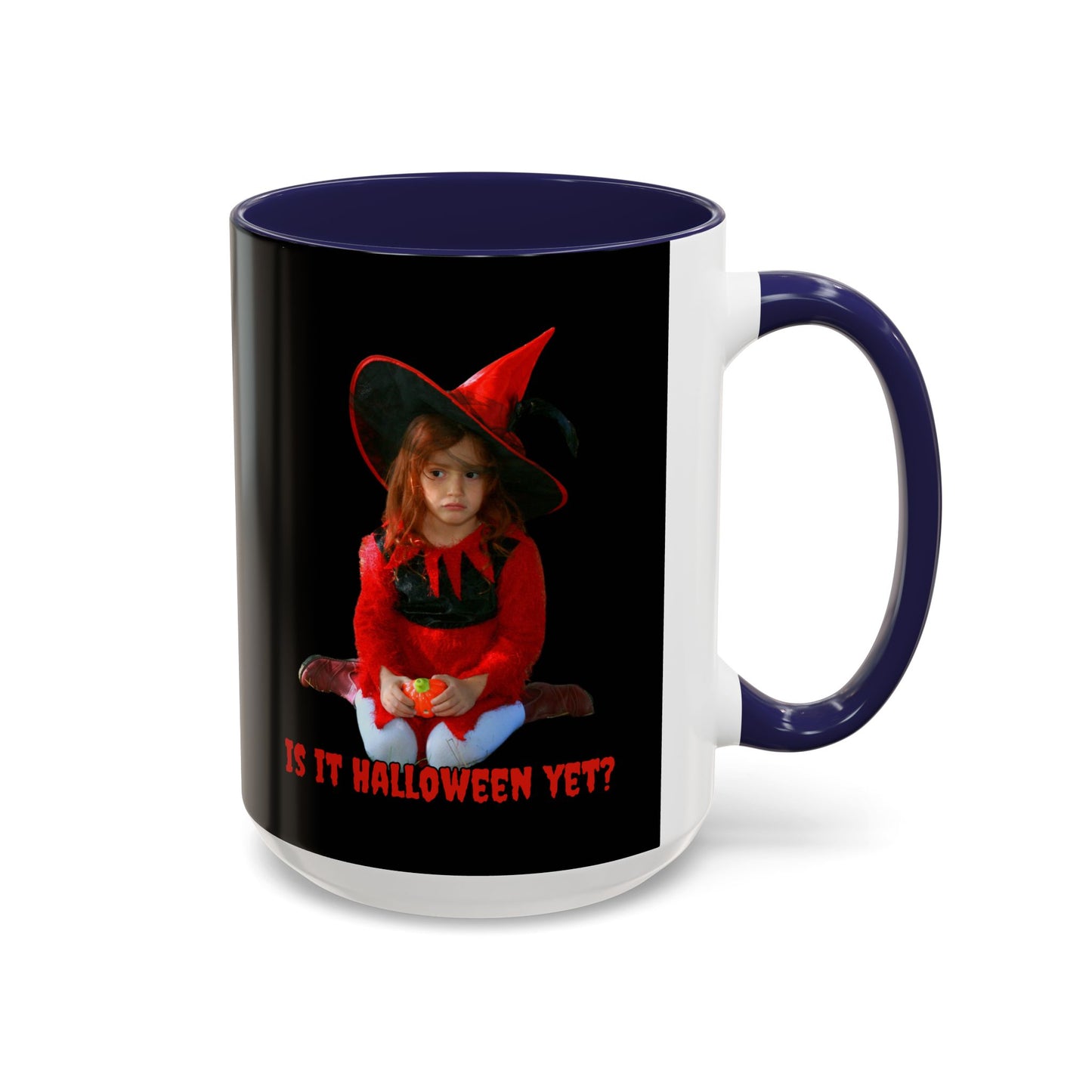 Is it Halloween yet? Black Accent Mug by CreepyCrafts.boo