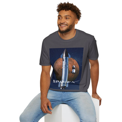 SpaceX Mars Unisex T-Shirt by cypherpunkgear.com