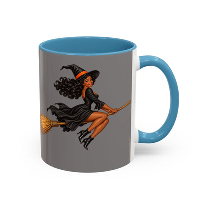 Velvet Vex Grey Accent Mug by CreepyCrafts.boo